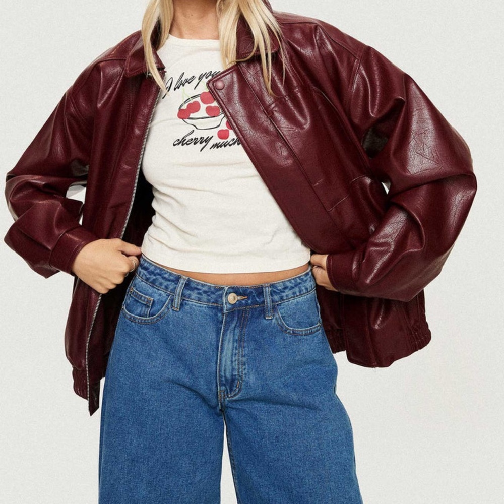 Princess Polly burgundy jacket - Picture 2 of 10